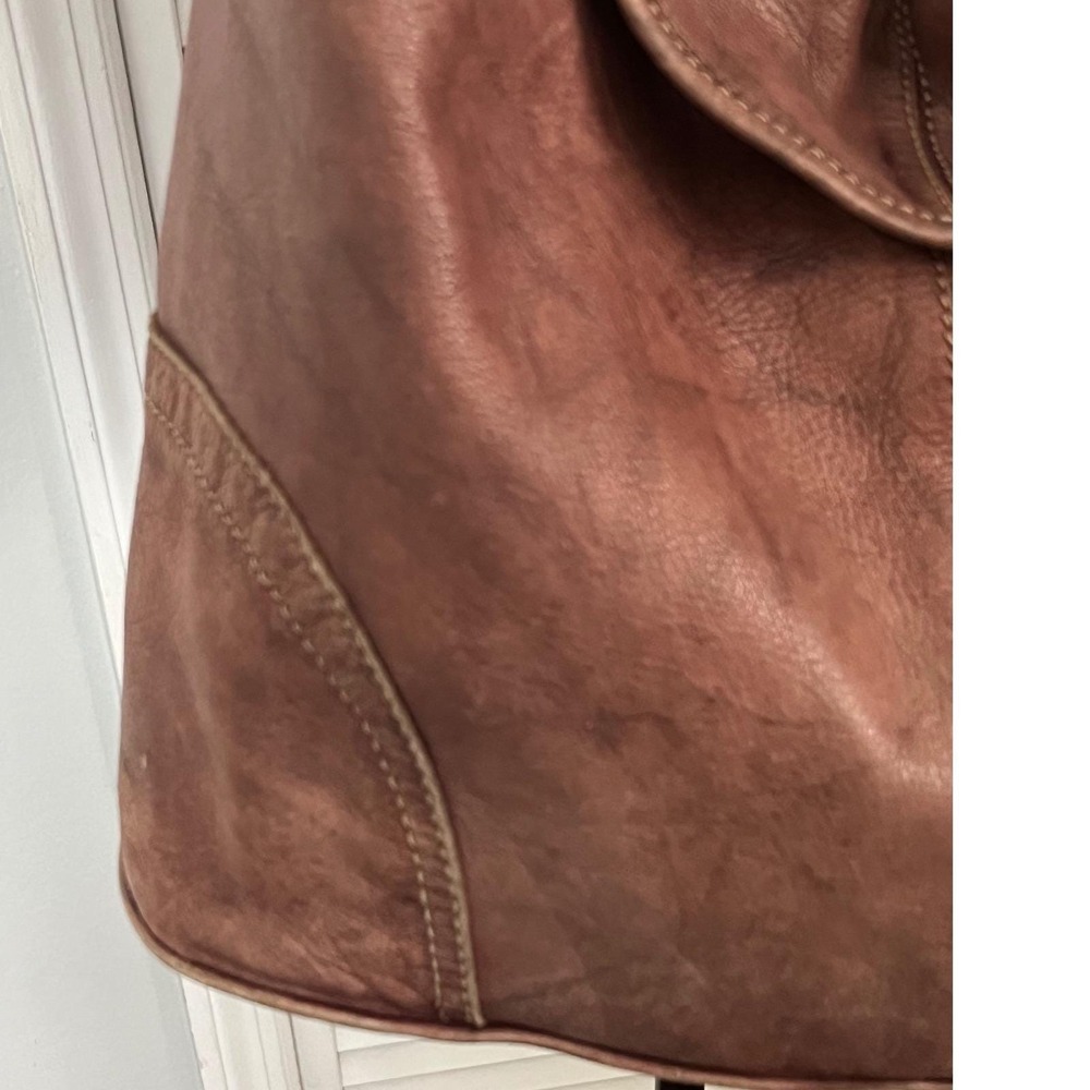 Frye Campus Hobo/Shoulder Bag Distressed Walnut Slouchy Western - Picture 3 of 14
